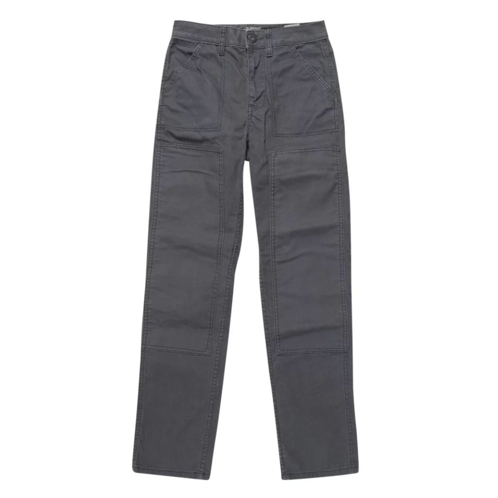 REI Coop Women's Trailsmith Grey Canvas Straight Utility Work Wear Farm Pant 12